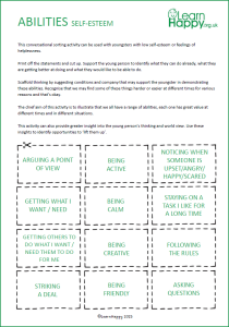 Abilities-self esteem